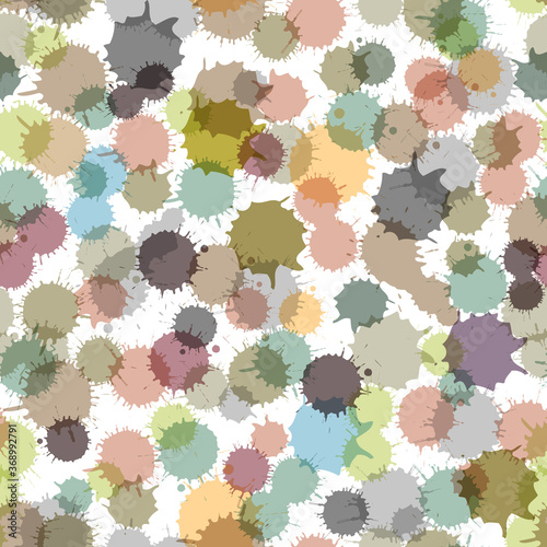 Abstract seamless pattern with imitation of a grunge dirty stained texture. Vector image.