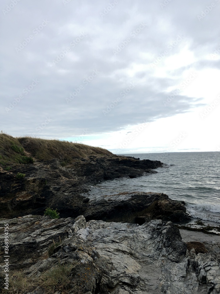 Brittany cliffs in calm weather