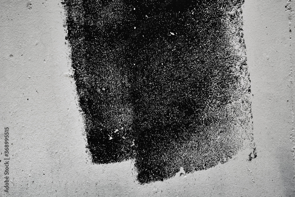 Plakat Abstract grunge texture pattern of black paint on white wall