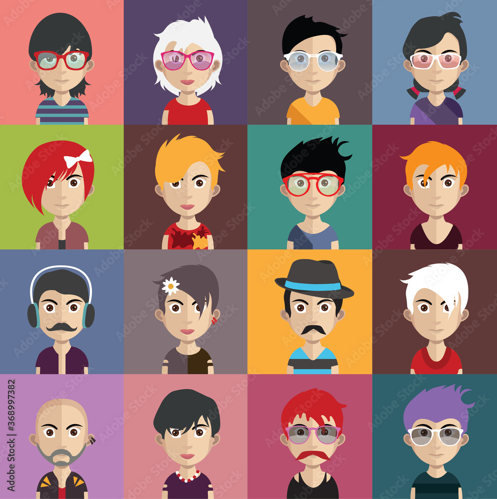 People avatars, Vector women, men avatar People avatars, Vector women, men avatar