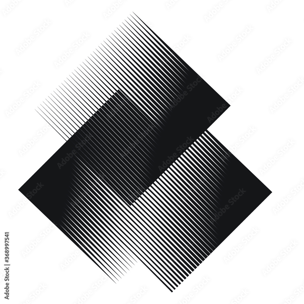 Speed Lines in arrow Form . Vector Illustration .Technology Logo . Design element . Abstract Geometric shape . Speed Lines in arrow Form . Vector Illustration .Technology Logo . Design element . Abstract Geometric shape .