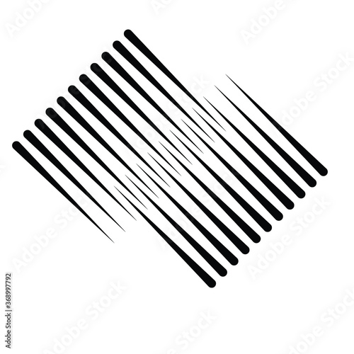 Speed Lines in arrow Form . Vector Illustration .Technology  Logo . Design element . Abstract Geometric shape . 