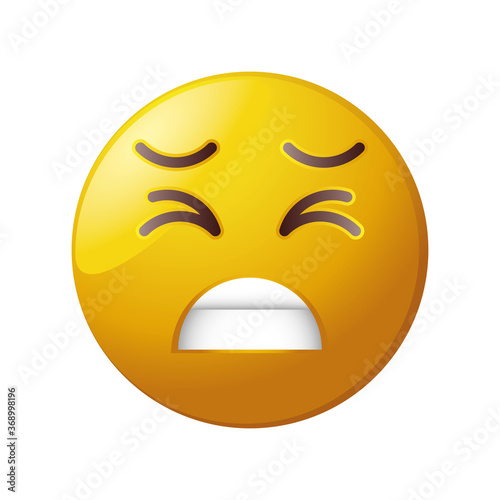 sad emoticon on white background