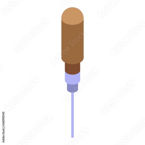 Shoe repair awl icon. Isometric of shoe repair awl vector icon for web design isolated on white background