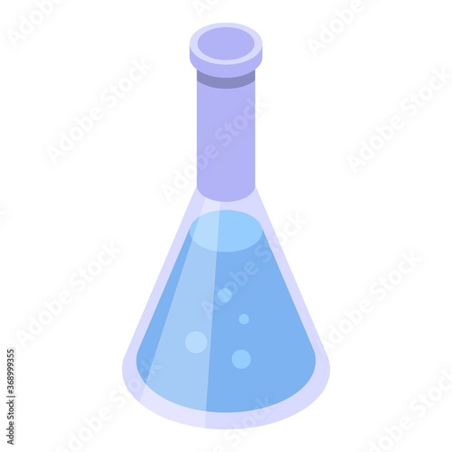 Inclusive education chemical flask icon. Isometric of inclusive education chemical flask vector icon for web design isolated on white background