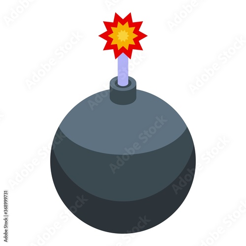 Breakthrough bomb icon. Isometric of breakthrough bomb vector icon for web design isolated on white background