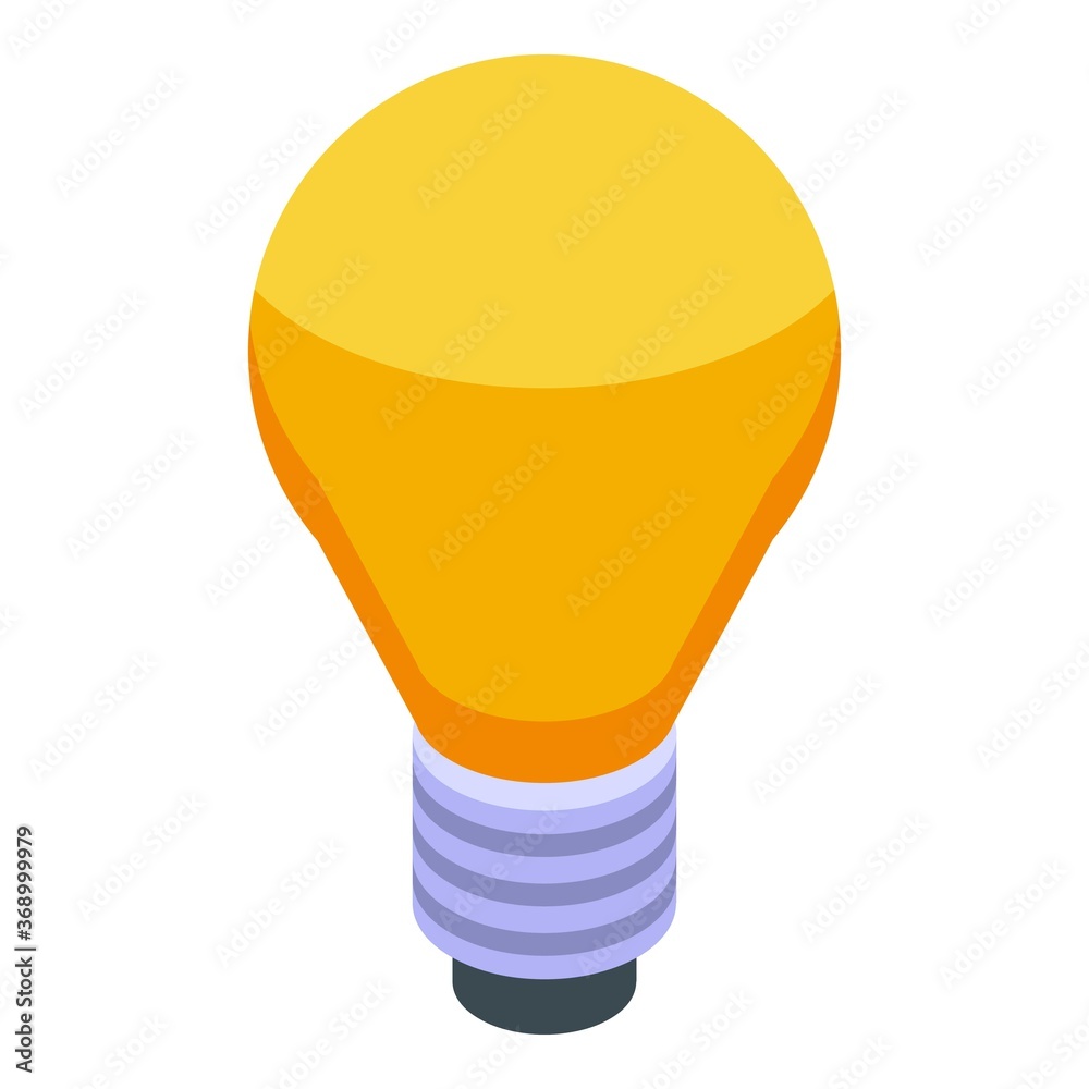 Breakthrough idea bulb icon. Isometric of breakthrough idea bulb vector icon for web design isolated on white background Breakthrough idea bulb icon. Isometric of breakthrough idea bulb vector icon for web design isolated on white background