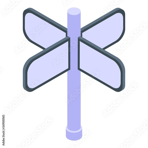 Turnstile cross type icon. Isometric of turnstile cross type vector icon for web design isolated on white background