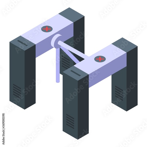 Turnstile technology icon. Isometric of turnstile technology vector icon for web design isolated on white background