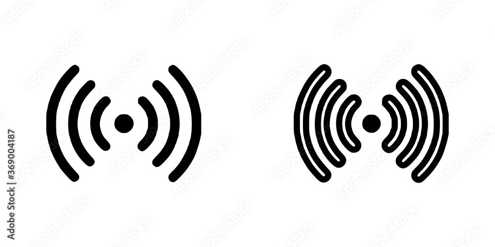 set of vector illustration icon of network antenna and wifi