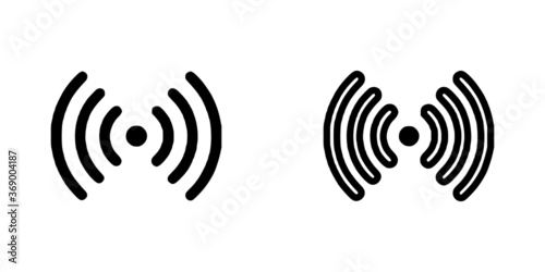 set of vector illustration icon of network antenna and wifi