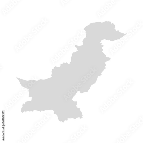 Pakistan vector map. Afghanistan kashmir east country map illustration