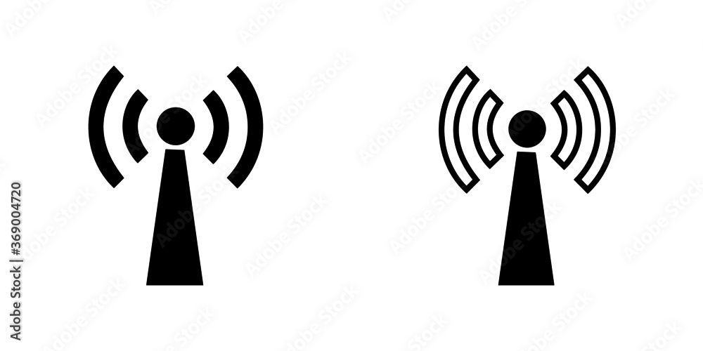 set of vector illustration icon of network antenna and wifi set of vector illustration icon of network antenna and wifi