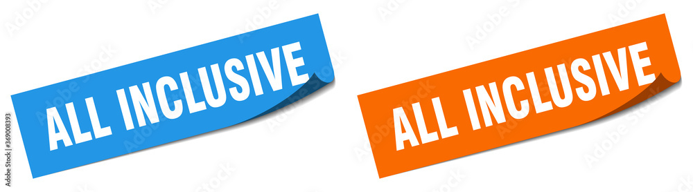 all inclusive paper peeler sign set. all inclusive sticker all inclusive paper peeler sign set. all inclusive sticker
