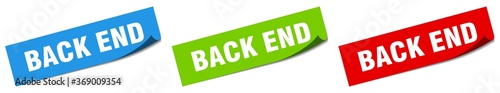 back end paper peeler sign set. back end sticker