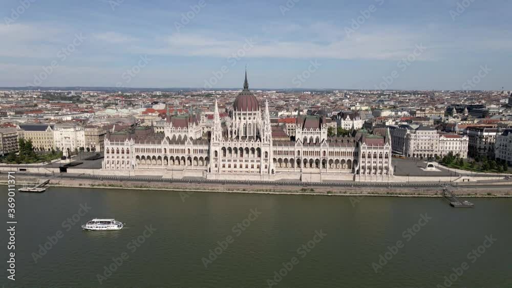 Aerial view of the Hungarian parliament building Aerial view of the Hungarian parliament building