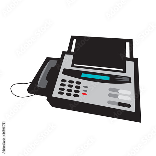 Fax machine icon isolated on a white background in EPS10