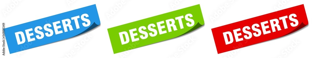 desserts paper peeler sign set. desserts sticker desserts paper peeler sign set. desserts sticker