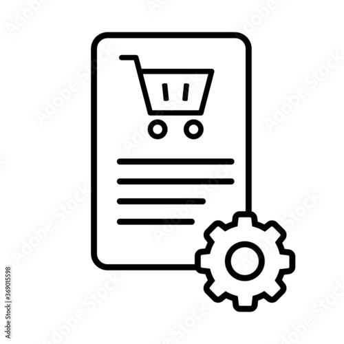 Order processing vector icon. purchase illustration sign. checkout symbol. invoice logo.