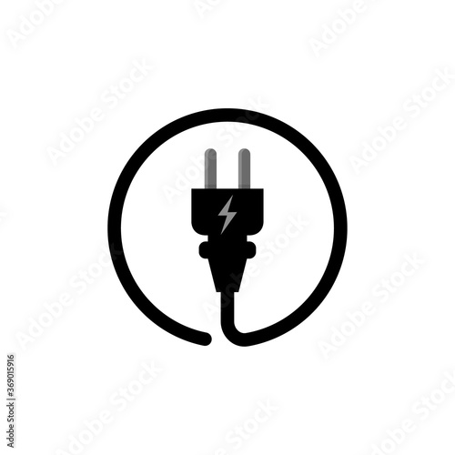 Electric Plug connect concept socket. Get connected or disconnect vector power plug cable illustration