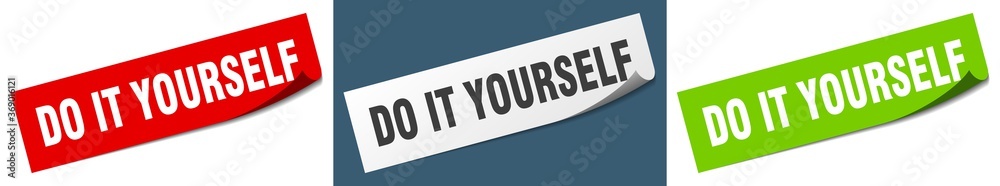 do it yourself paper peeler sign set. do it yourself sticker do it yourself paper peeler sign set. do it yourself sticker