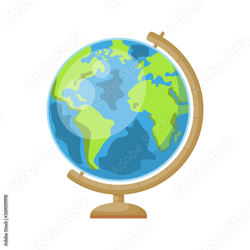 Cartoon globe , vector illustration