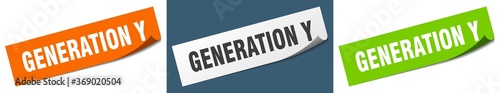 generation y paper peeler sign set. generation y sticker