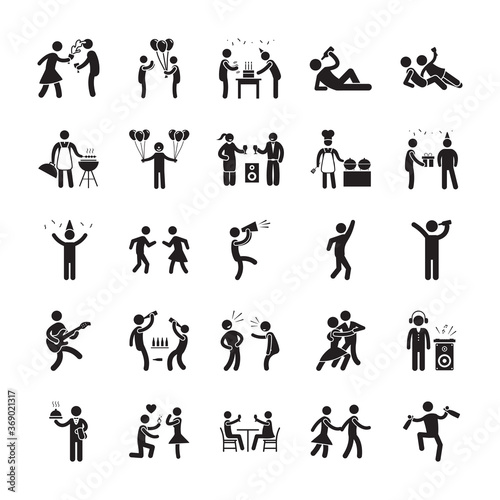 Party Human Pictograms