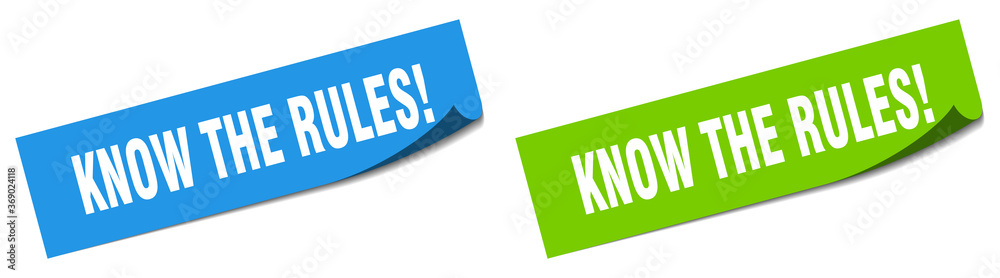 know the rules paper peeler sign set. know the rules sticker know the rules paper peeler sign set. know the rules sticker