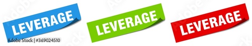 leverage paper peeler sign set. leverage sticker