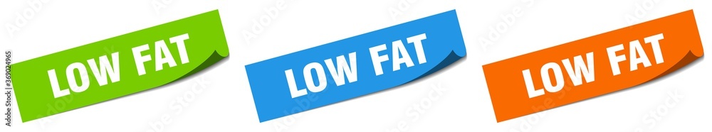 low fat paper peeler sign set. low fat sticker low fat paper peeler sign set. low fat sticker