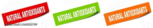 natural antioxidants paper peeler sign set. natural antioxidants sticker