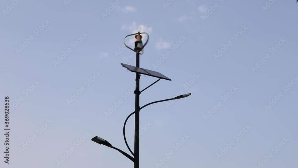 road lamp powered by wind and solar energy in Hangzhou, China road lamp powered by wind and solar energy in Hangzhou, China