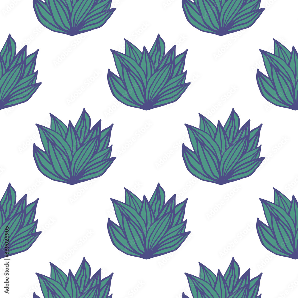 Foliage bush isolated seamless pattern with white background. Green and blue leaves. Simple floral backdrop. Foliage bush isolated seamless pattern with white background. Green and blue leaves. Simple floral backdrop.
