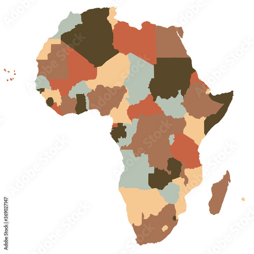 Patchwork of African countries photo