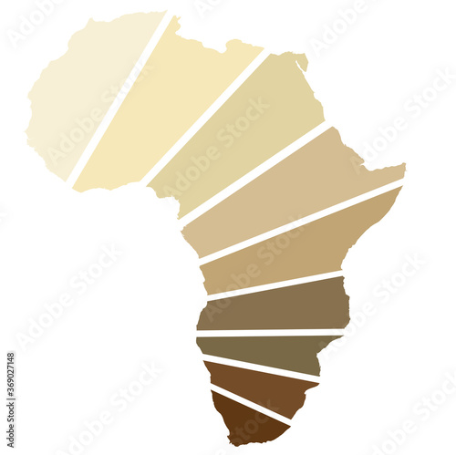 Map of africa in radial colours