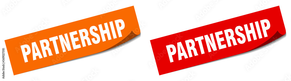 partnership paper peeler sign set. partnership sticker partnership paper peeler sign set. partnership sticker