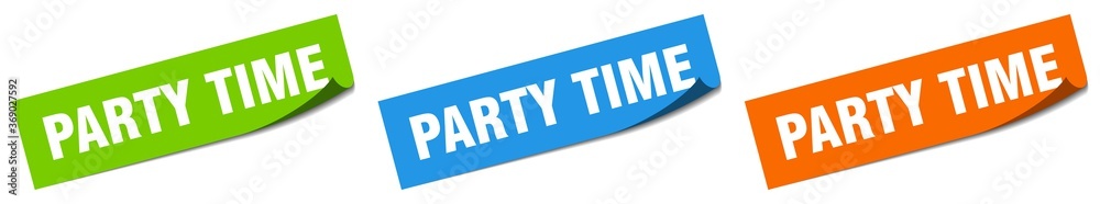 party time paper peeler sign set. party time sticker party time paper peeler sign set. party time sticker
