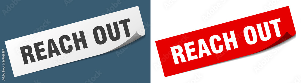 reach out paper peeler sign set. reach out sticker reach out paper peeler sign set. reach out sticker