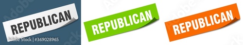 republican paper peeler sign set. republican sticker