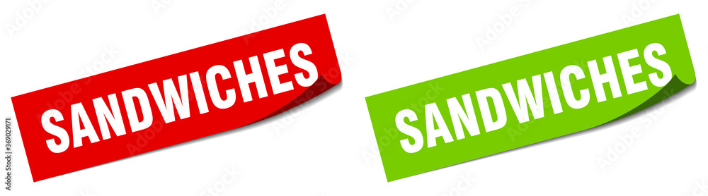 sandwiches paper peeler sign set. sandwiches sticker sandwiches paper peeler sign set. sandwiches sticker