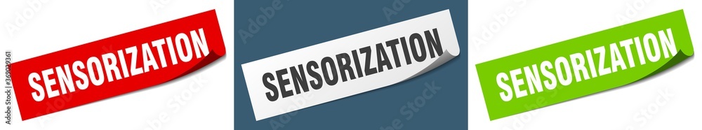 sensorization paper peeler sign set. sensorization sticker sensorization paper peeler sign set. sensorization sticker