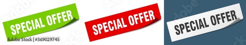 special offer paper peeler sign set. special offer sticker