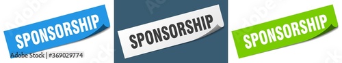 sponsorship paper peeler sign set. sponsorship sticker
