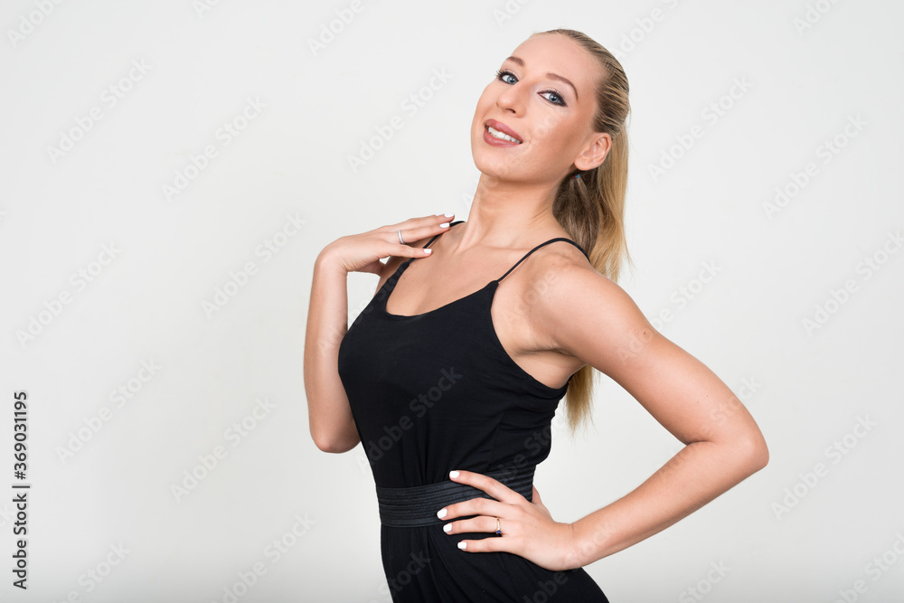 Portrait of happy young beautiful blonde woman Portrait of happy young beautiful blonde woman