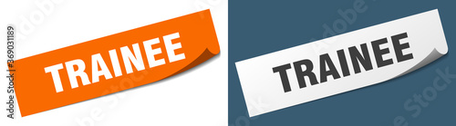 trainee paper peeler sign set. trainee sticker