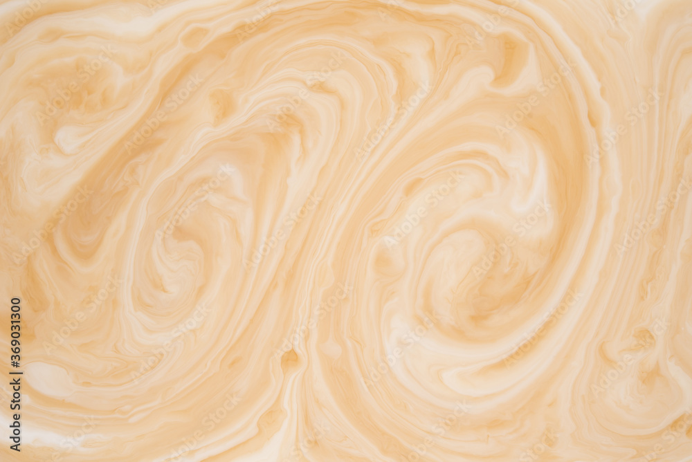 Texture coffee mix cream and milk top view Texture coffee mix cream and milk top view