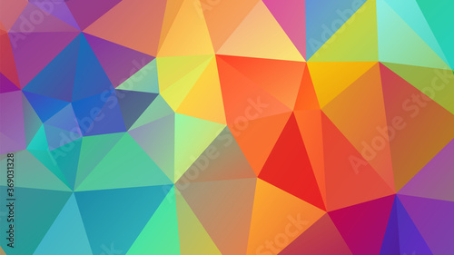 Polygonal geometric background. Low poly triangles mosaic. Abstract crystals backdrop. Vector template triangle pattern for web  presentations and prints.