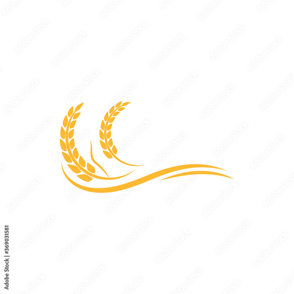 Fototapeta premium Wheat Logo Template vector symbol