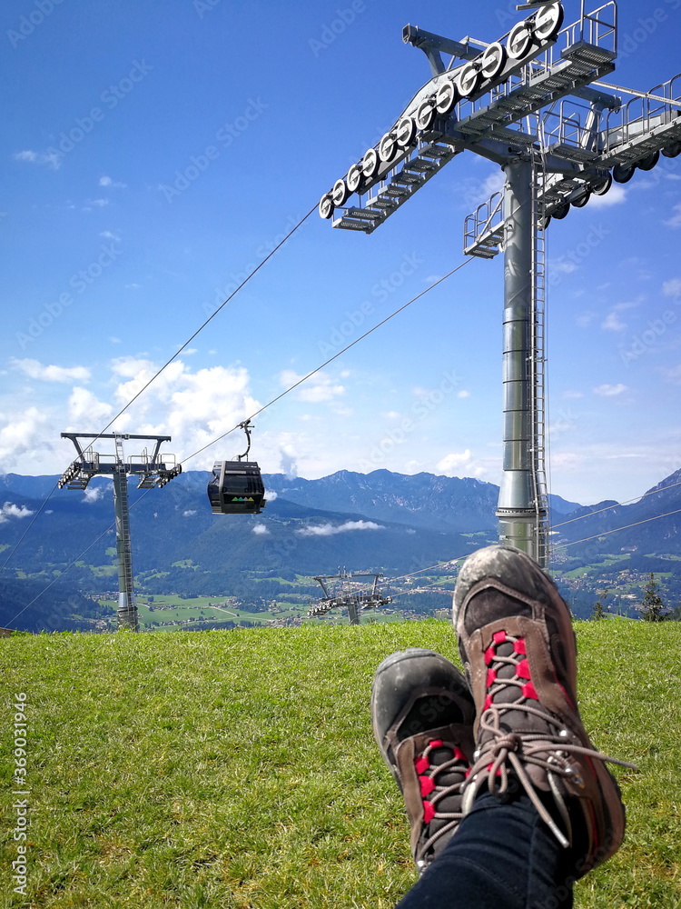 Obraz premium Lift station at the Jenner Alp, Germany, Bavaria